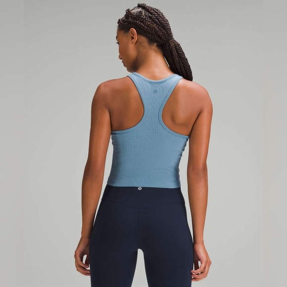 C - Lululemon Ebb to Street Cropped Racerback Tank Top - Picture 2 of 6